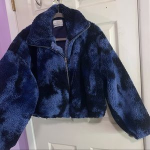 Urban Outfitters Olivia Tie Dye Sherpa Jacket